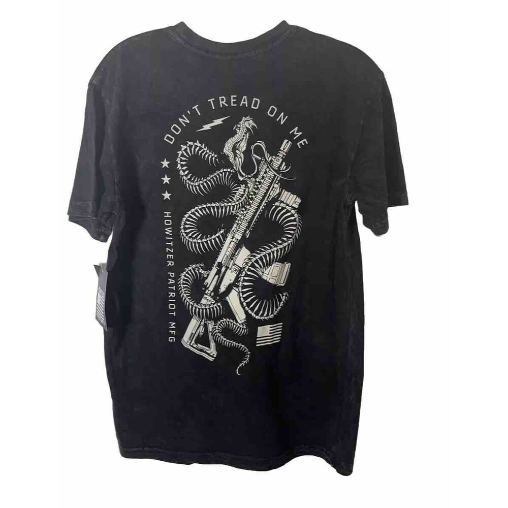 S Howitzer Style Men’s T-shirt Coiled Snake Military Gun Mfg Premium Fit Brown